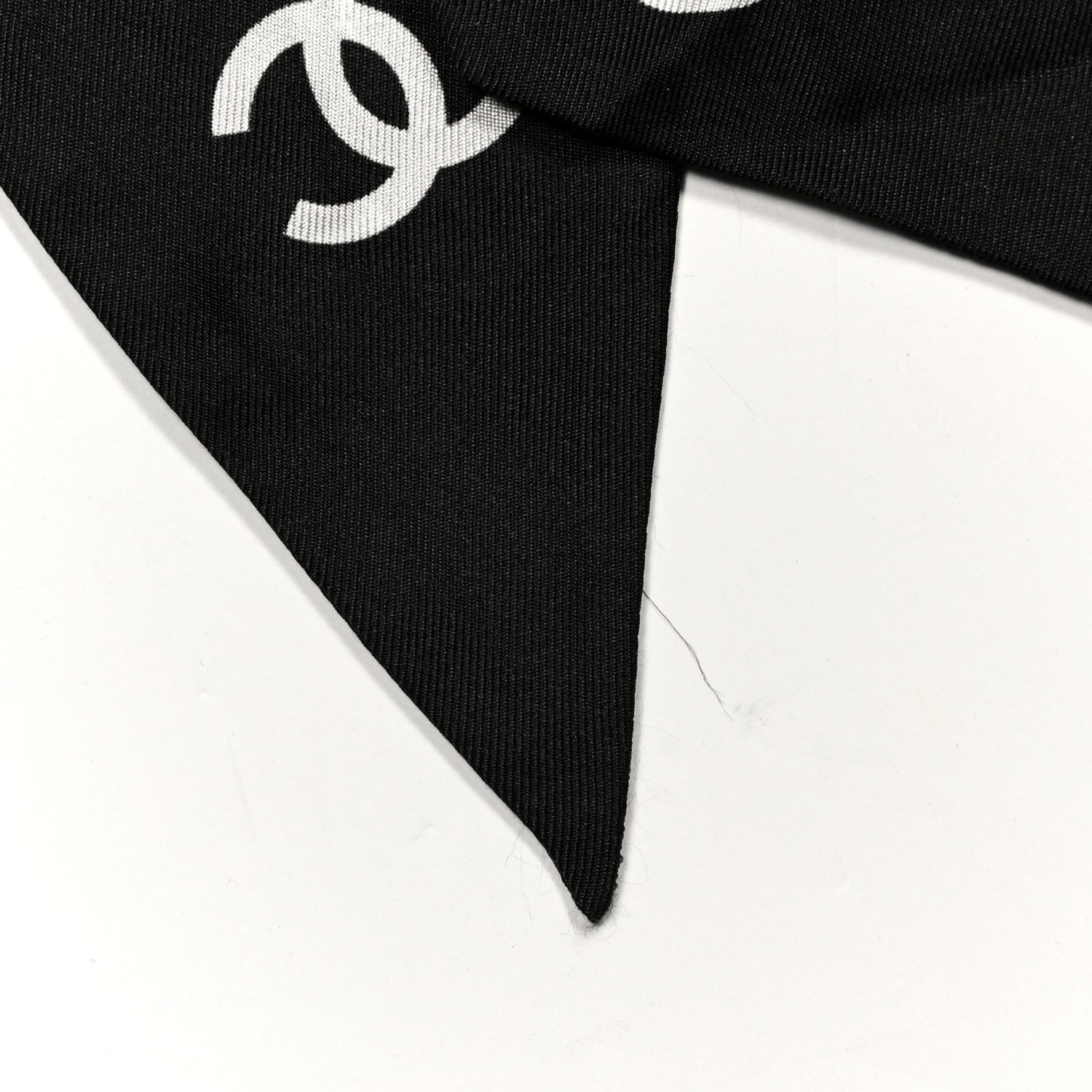 Chanel Silk Slim Bandeau Scarf Black 4 of 4