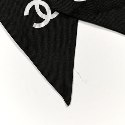 Chanel Silk Slim Bandeau Scarf Black 4 of 4
