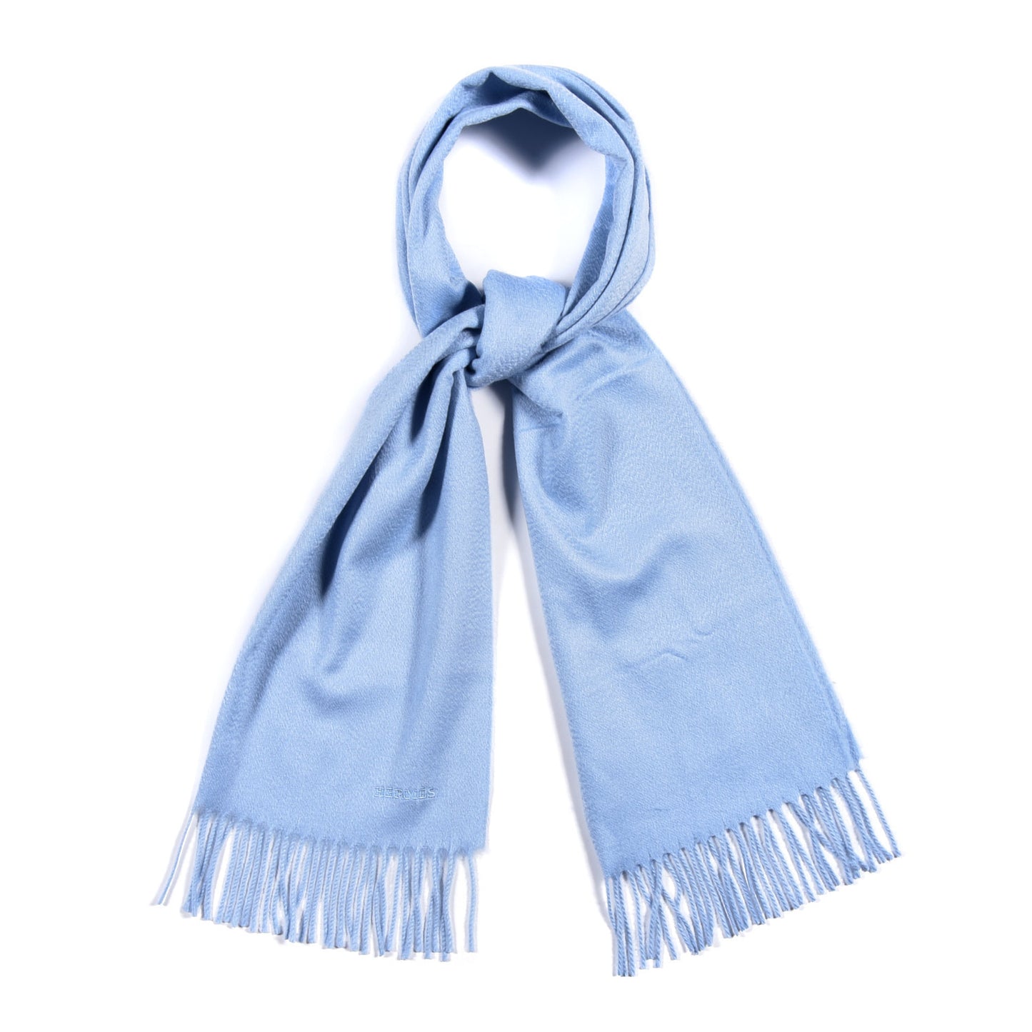 Cashmere Fringe Scarf Bleu