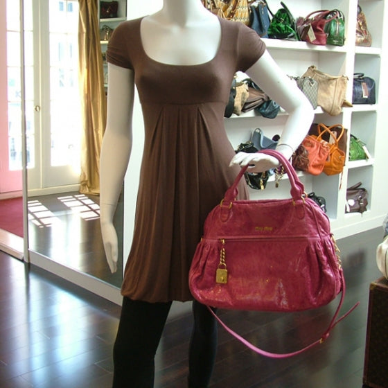 Nappa Charm Tote Peonia