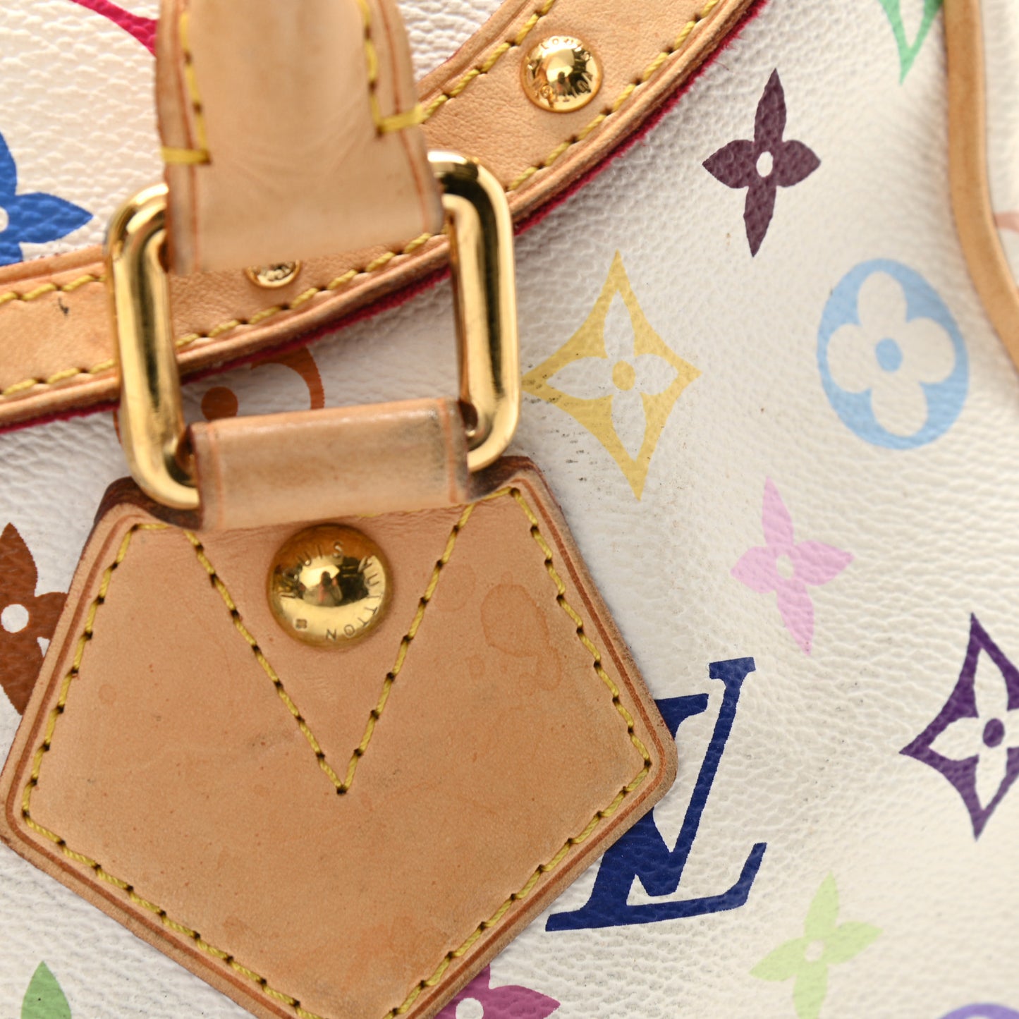 Monogram Multicolor Beverly GM White