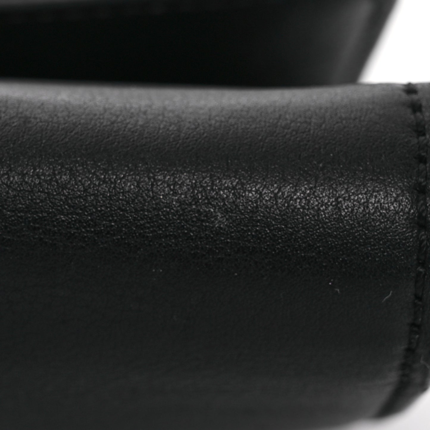 Grained Calfskin Virtus Wallet On Strap Black