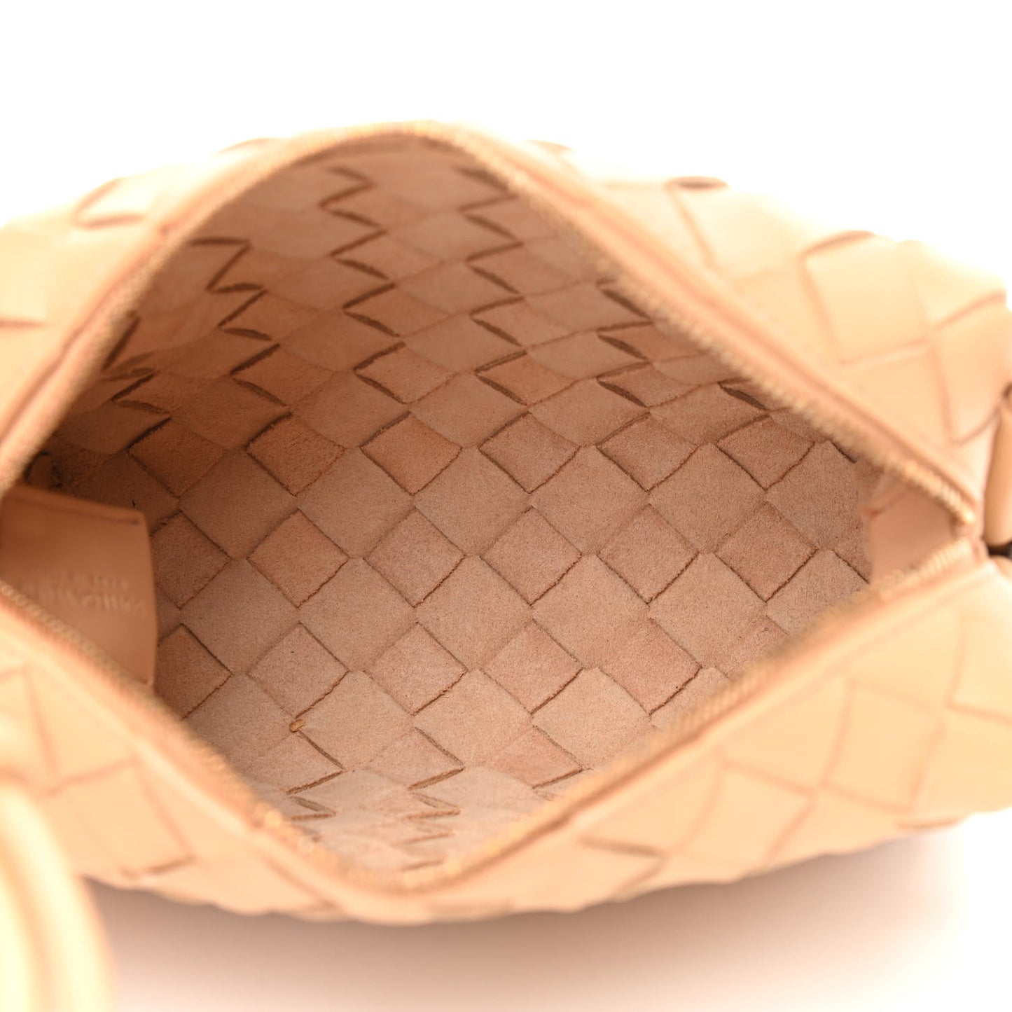 Nappa Intrecciato Mini Loop Camera Bag Almond