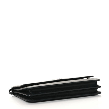 Prada Saffiano Metal Flap Wallet With Strap Black 3 of 10