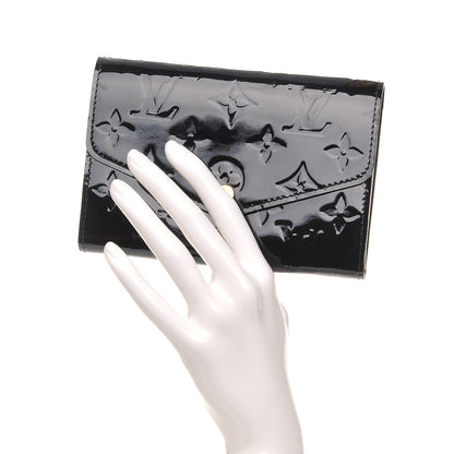 Louis Vuitton Vernis Sarah Compact Wallet Black Magnetique 2 of 8