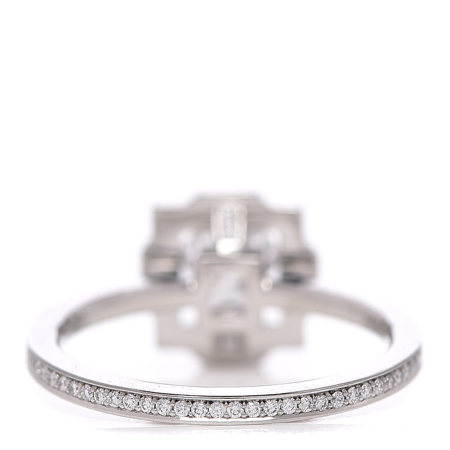 Harry Winston Platinum Diamond Belle Round Brilliant Micropave Ring 48 4.5 3 of 7