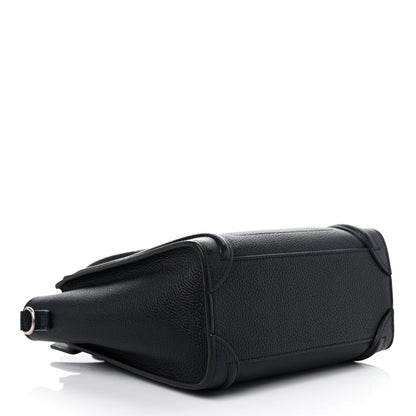 Celine Drummed Calfskin Nano Luggage Black 4 of 12