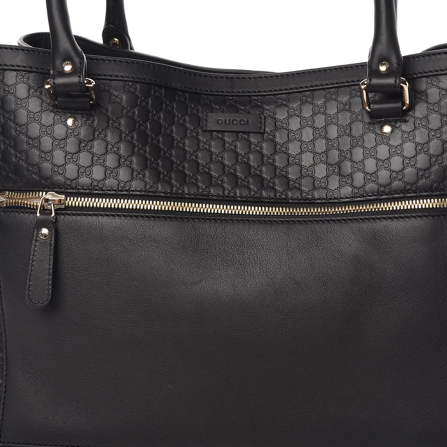 Soft Microguccissima Large Tote Black