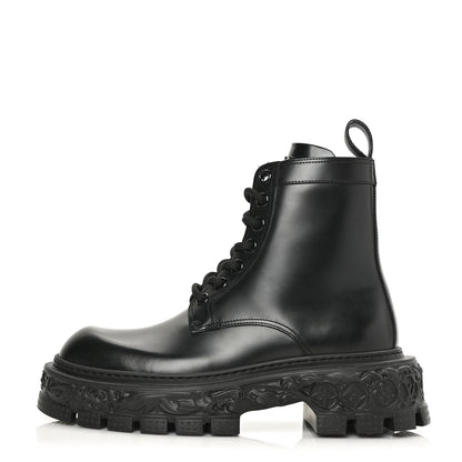 Louis Vuitton Calfskin Baroque Flat Ranger Boots 7.5 Black 1 of 7