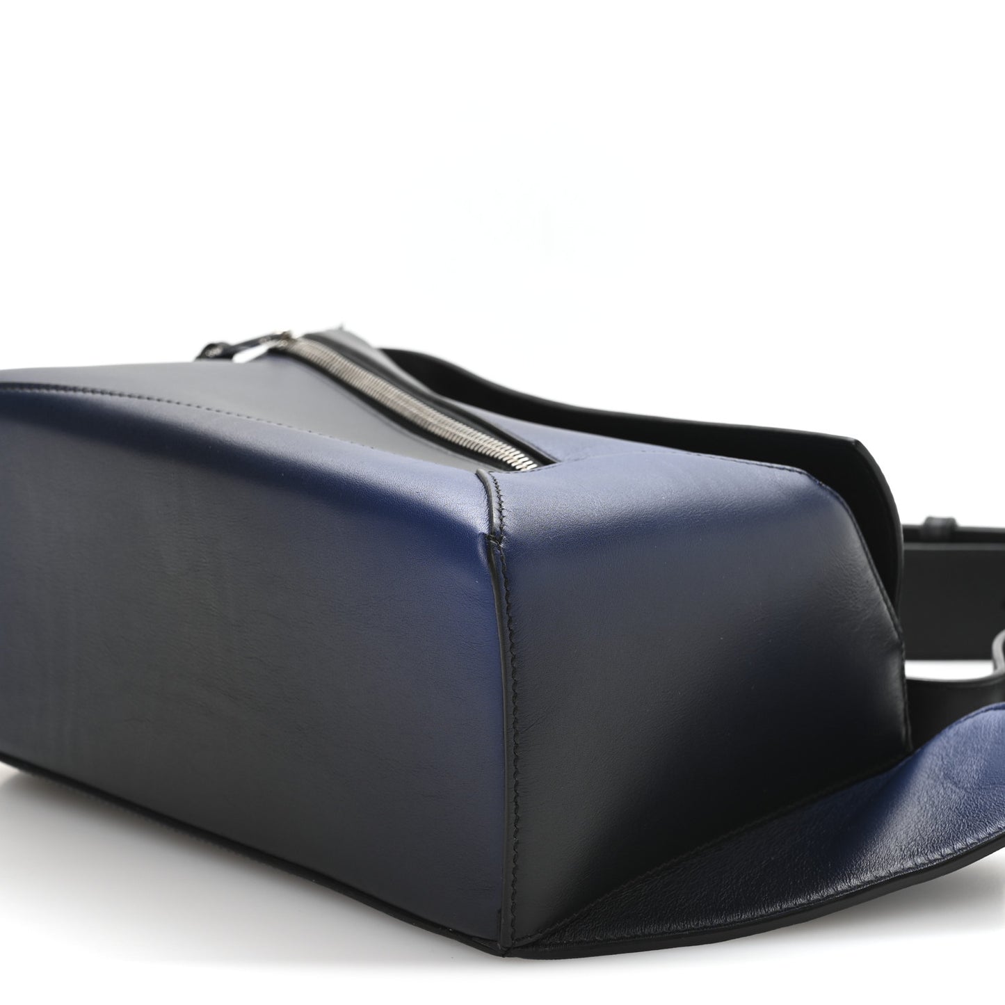 Calfskin Small Puzzle Bumbag Black Blue