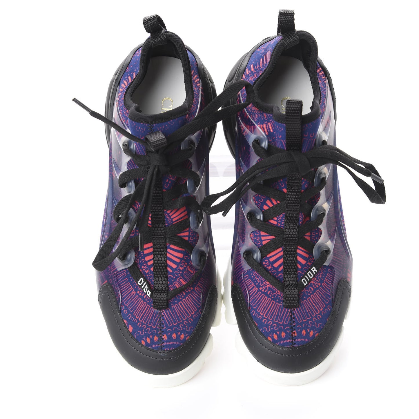 Technical Fabric Rubber Womens Fireworks D-Connect Sneakers 36.5 Deep Blue Pink
