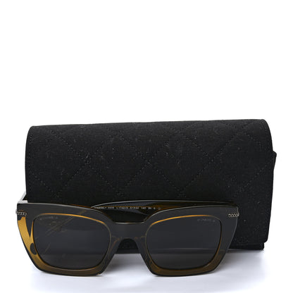 Chanel Acetate Polarized Rectangle Sunglasses 5493 Tortoise 8 of 8