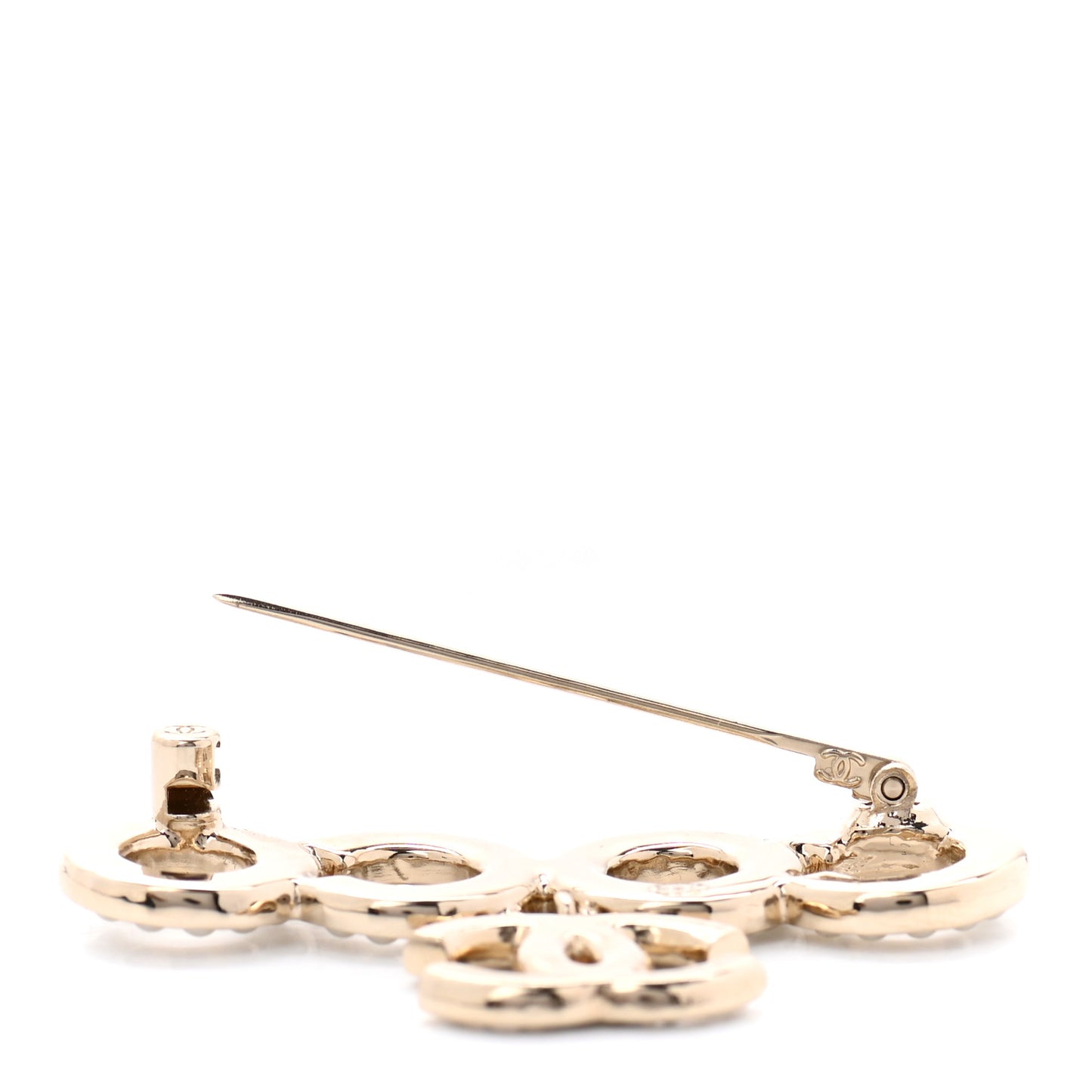Pearl Coco Brooch Gold