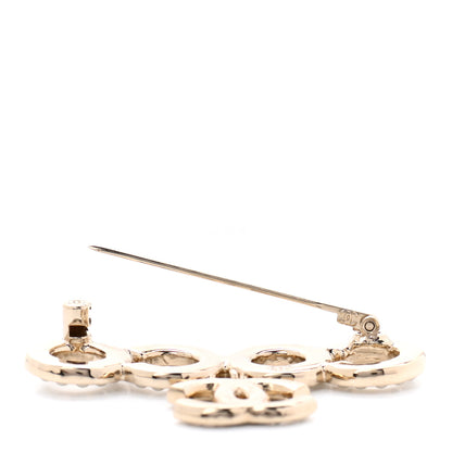 Chanel Pearl Coco Brooch Gold 3 of 5