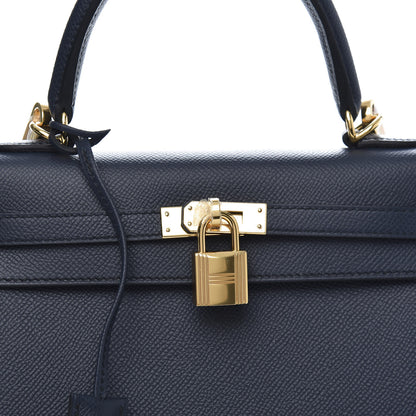 Hermes Epsom Kelly Sellier 25 Bleu Indigo 14 of 15