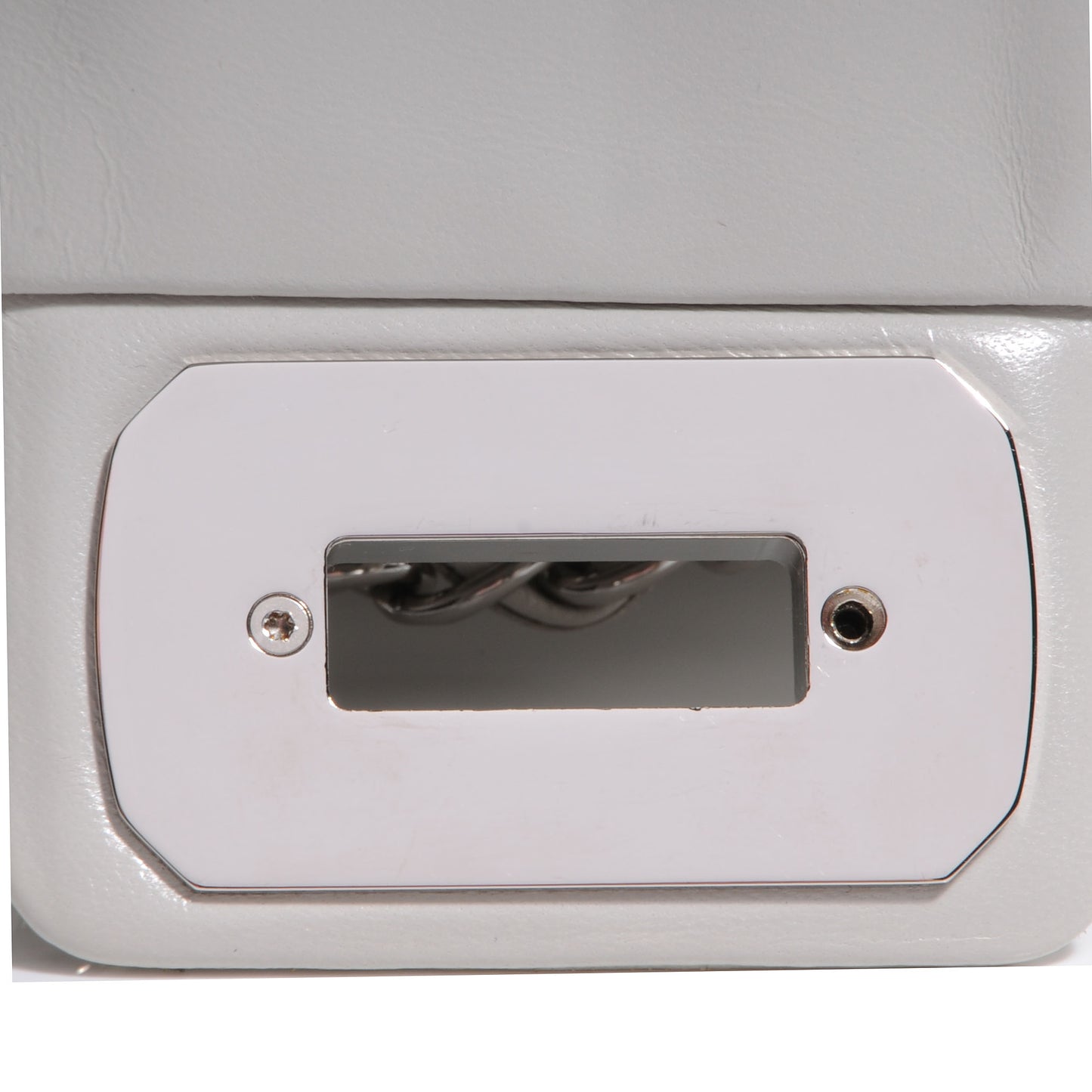 Lambskin Igloo Single Flap Light Grey