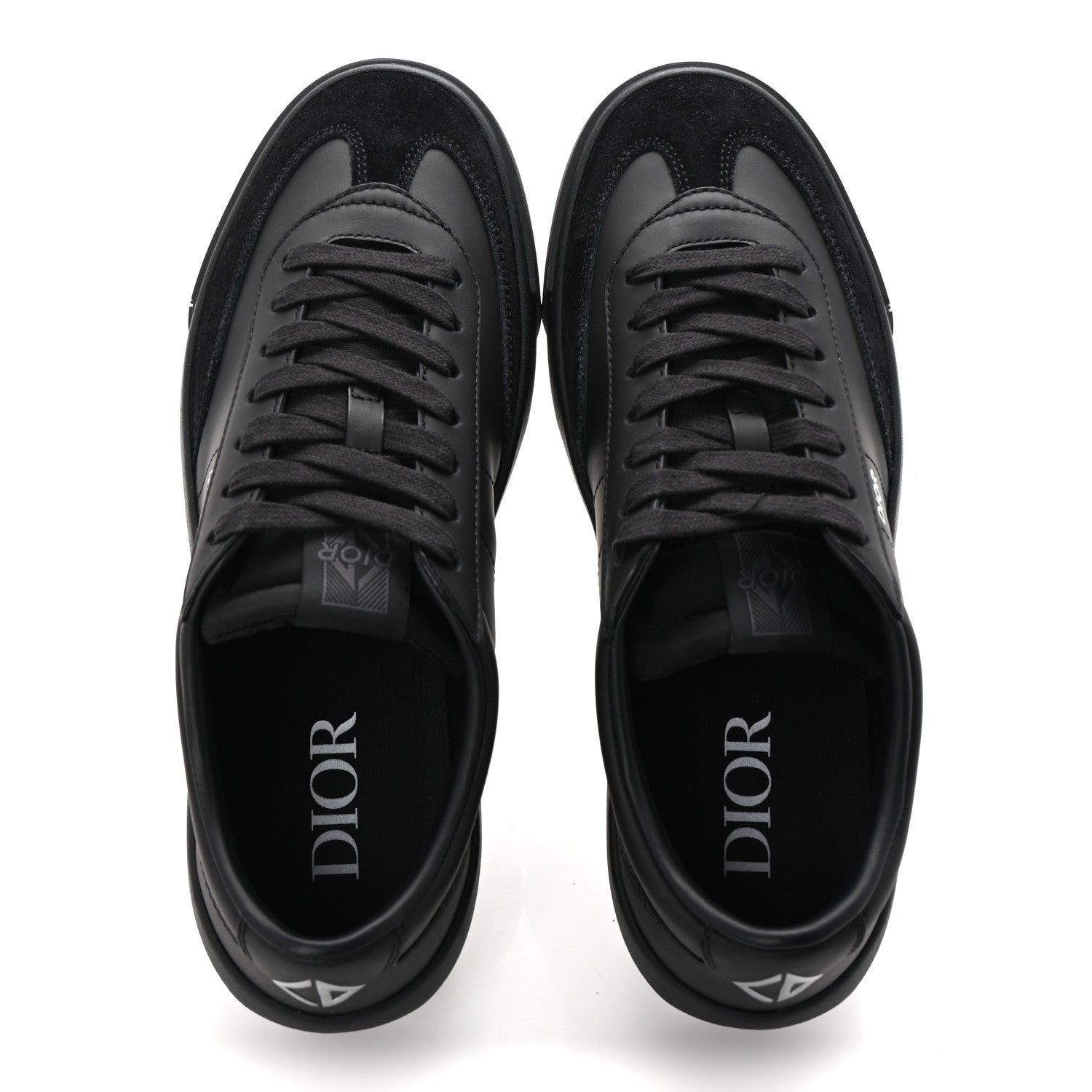 Christian Dior Smooth Calfskin Suede Mens B101 Low Top Sneakers 42.5 Black 2 of 10
