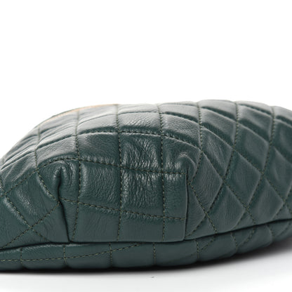 Chanel Calfskin Quilted Banane Waist Bag Fanny Pack Dark Green 8 of 12