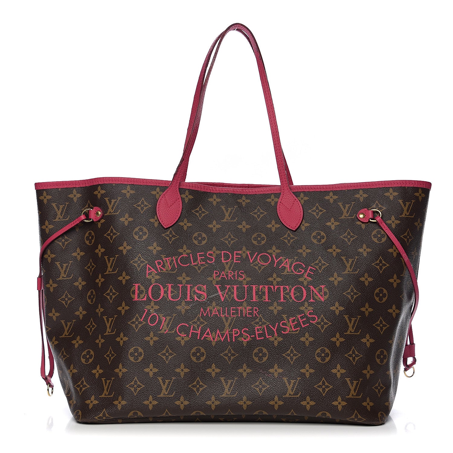 Louis Vuitton Monogram Articles de Voyage Ikat Neverfull GM Rose Indien 1 of 15