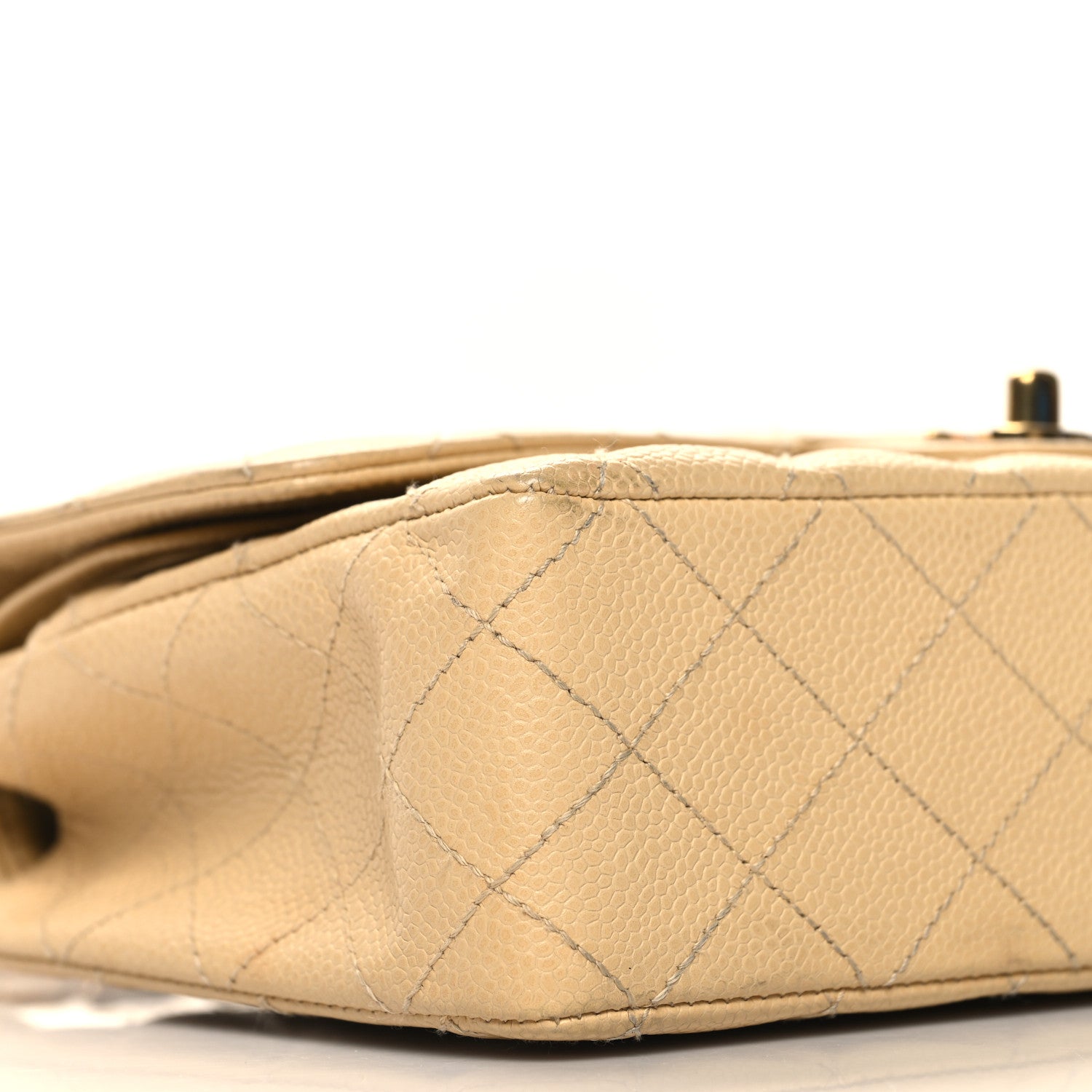Chanel Caviar Quilted Medium Double Flap Beige 9 of 12
