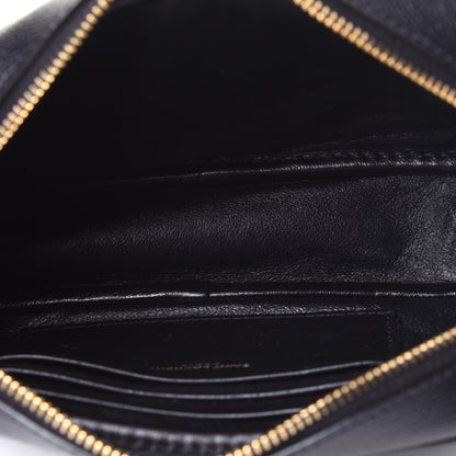 Saint Laurent Grain De Poudre Matelasse Monogram Mini Lou Camera Bag Black 5 of 11