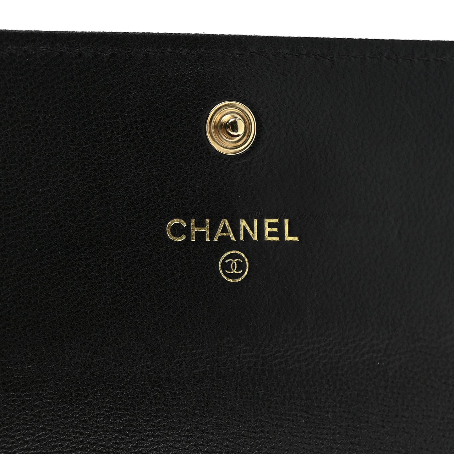 Lambskin Quilted Chanel 19 Flap Wallet Black