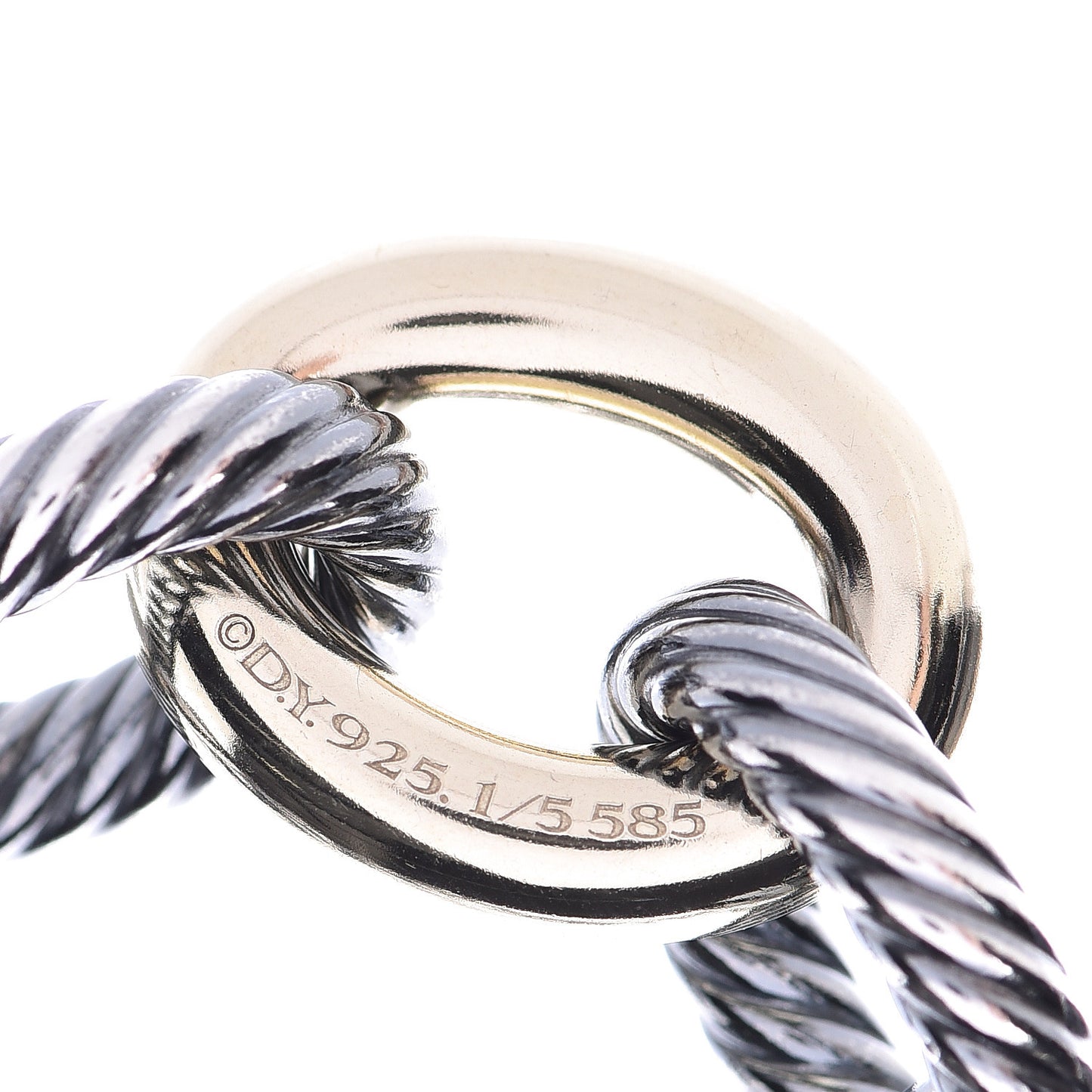 Sterling Silver 18K Yellow Gold Large Oval Link Necklace