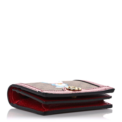 Gucci X DORAEMON Mini Vintage GG Supreme Monogram Card Case Wallet Beige Cherry Red 4 of 10