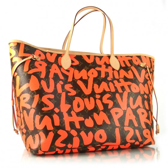 Louis Vuitton Monogram Graffiti Neverfull GM Orange 3 of 8