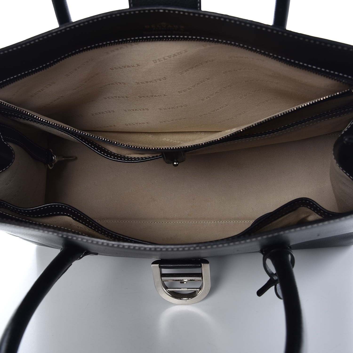 Delvaux Calfskin Brillant Cabas Black 5 of 13