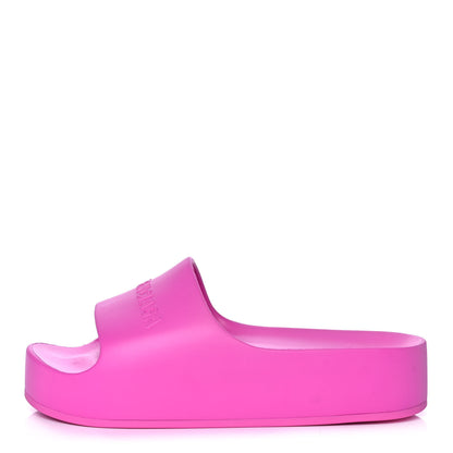 Balenciaga Rubber Womens Chunky Slide Sandals 41 Pink 1 of 9