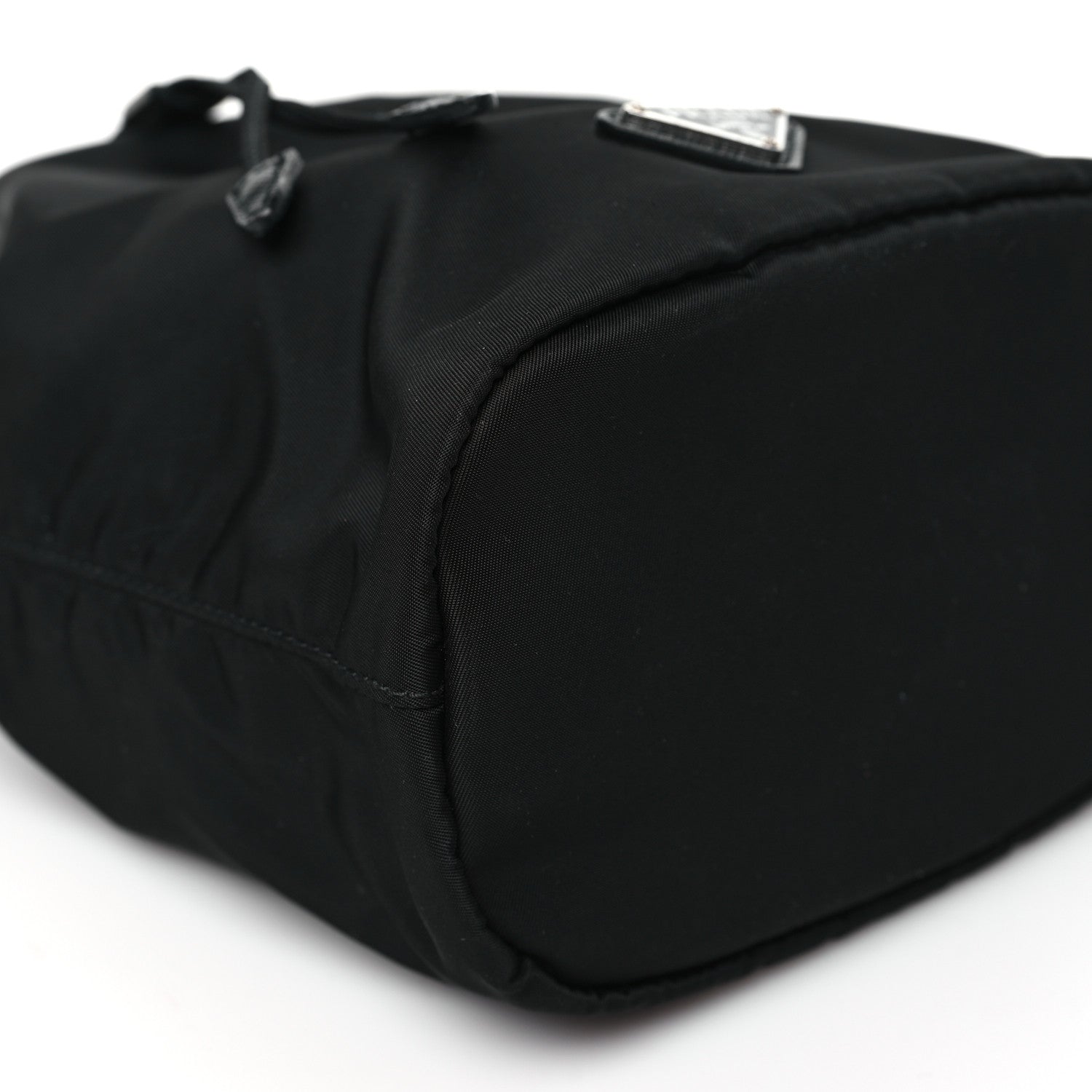 Prada Saffiano Tessuto Nylon Vela Bucket Wristlet Black 9 of 10