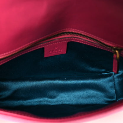 Gucci Velvet Matelasse Small GG Marmont Shoulder Bag Fuchsia Violet Cyclamen 5 of 10