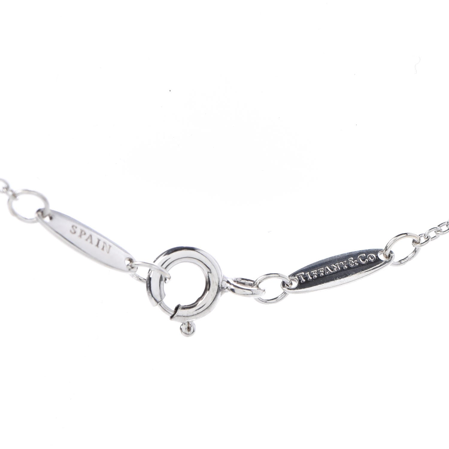 Tiffany Sterling Silver Diamond .03ct Elsa Peretti Diamonds by the Yard Pendant Necklace 6 of 7