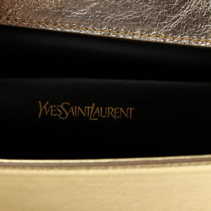 Saint Laurent Metallic Calfskin Monogram Large Belle De Jour Clutch Gold 7 of 7