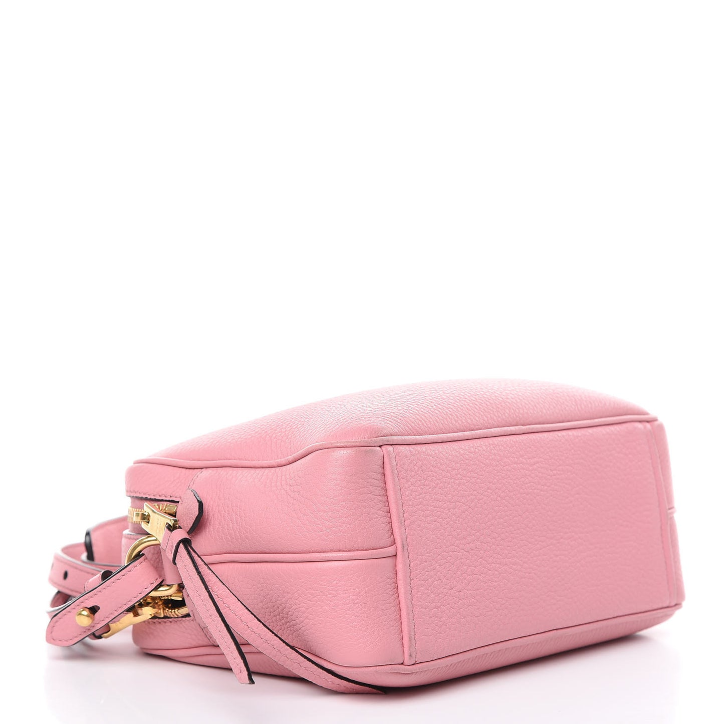 Vitello Daino Medium Double Zip Shoulder Bag Petalo