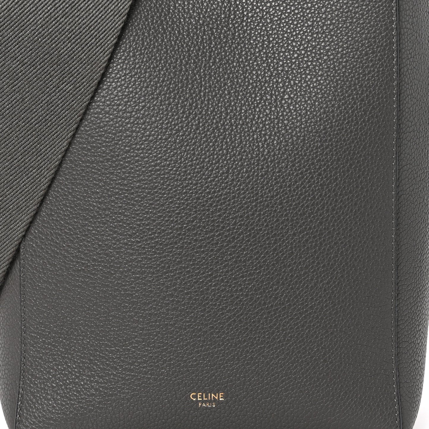 Soft Grained Calfskin Small Sangle Bucket Bag Kohl