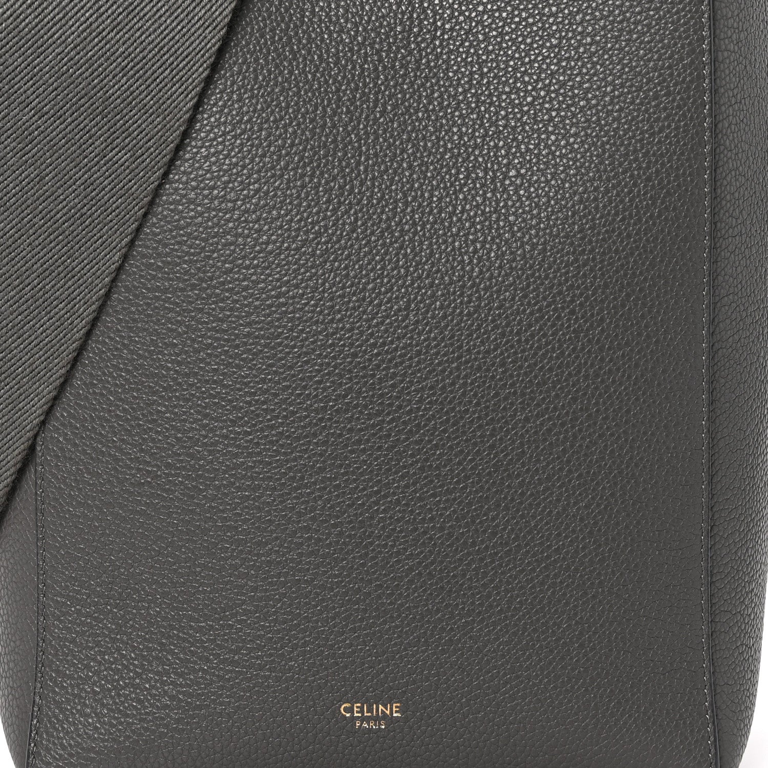 Celine Soft Grained Calfskin Small Sangle Bucket Bag Kohl 8 of 10