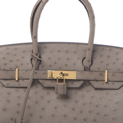 Hermes Ostrich Birkin 30 Gris Asphalte 8 of 11