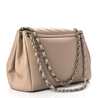 Chanel Lambskin Quilted CC Accordion Shopping Bag Beige 2 of 10