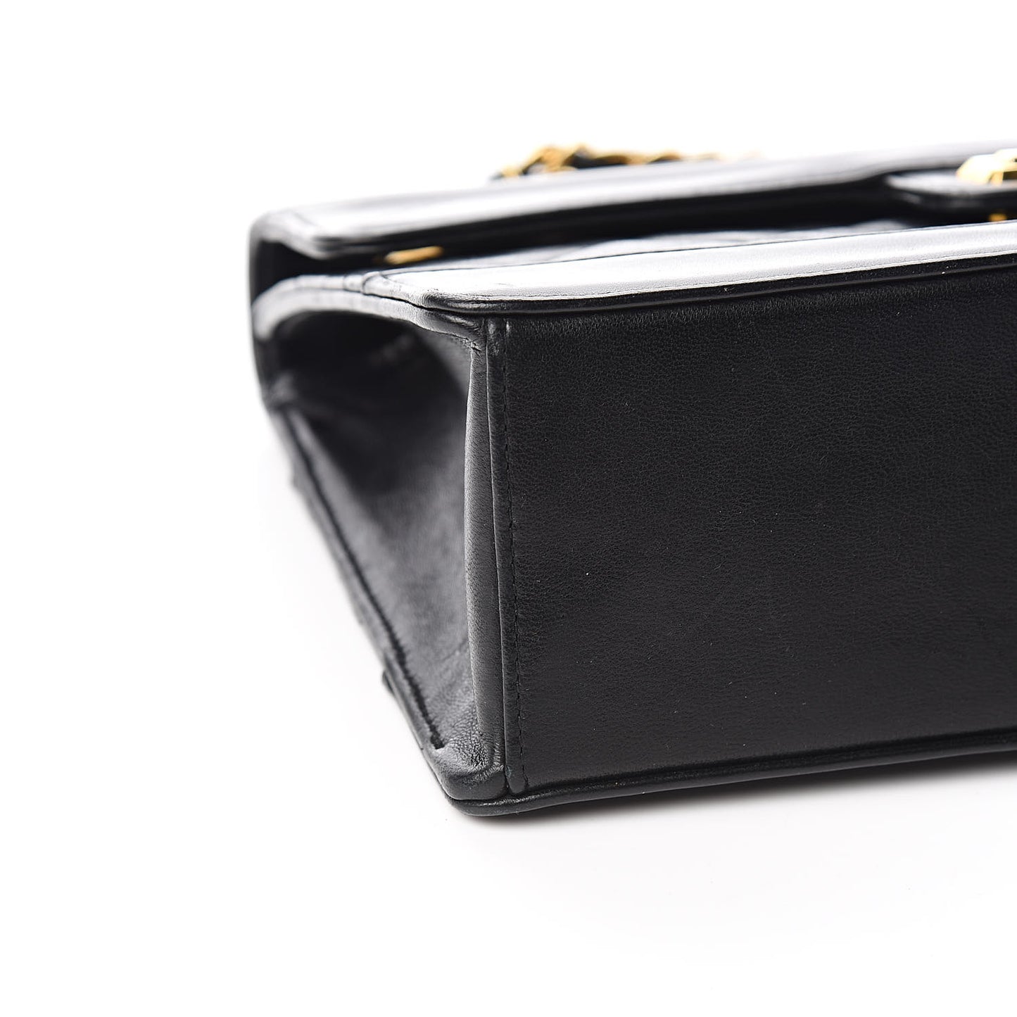 Lambskin Quilted Medium Mademoiselle Single Flap Black