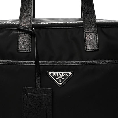 Prada Tessuto Nylon Saffiano Briefcase Black 7 of 9