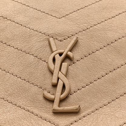 Saint Laurent Vintage Lambskin Chevron Monogram Medium Nolita Light Taupe 8 of 14
