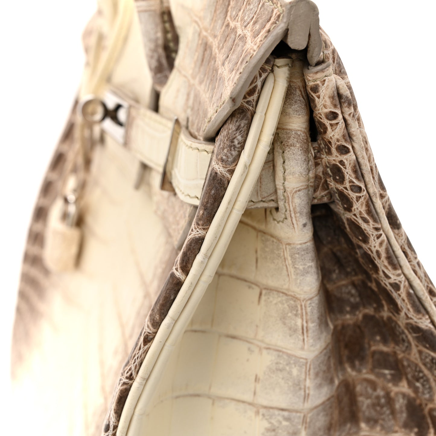 Matte Niloticus Crocodile Himalaya Birkin 30 Blanc
