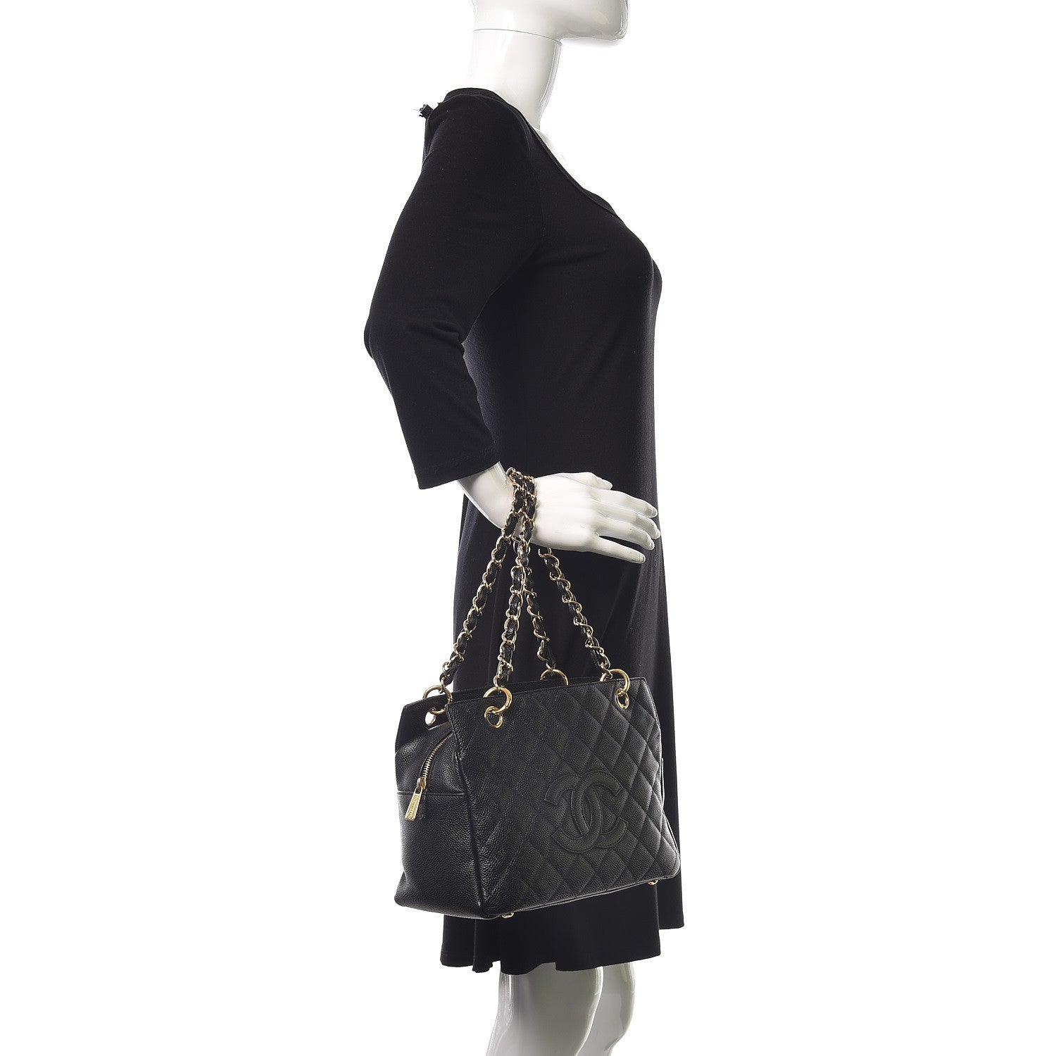 Chanel Caviar Quilted Petit Timeless Tote PTT Black 2 of 9