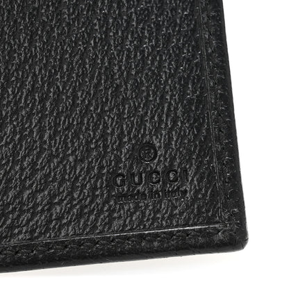 Gucci Textured Dollar Calfskin Horsebit Card Holder Black 6 of 8