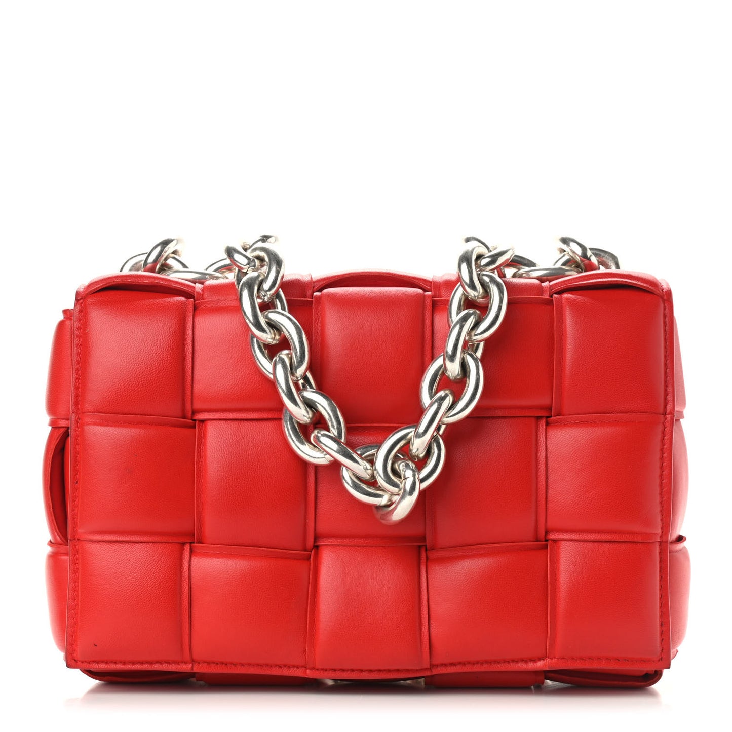 Lambskin Maxi Intreccio Padded Chain Cassette Crossbody Bag Nail Polish