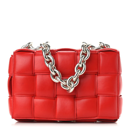 Bottega Veneta Lambskin Maxi Intreccio Padded Chain Cassette Crossbody Bag Nail Polish 1 of 9
