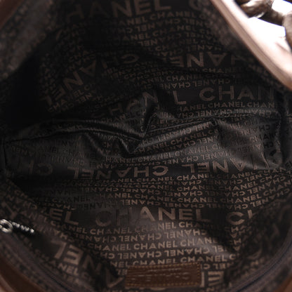 Chanel Lambskin Pleated CC Shoulder Bag Marron Fonce 5 of 10