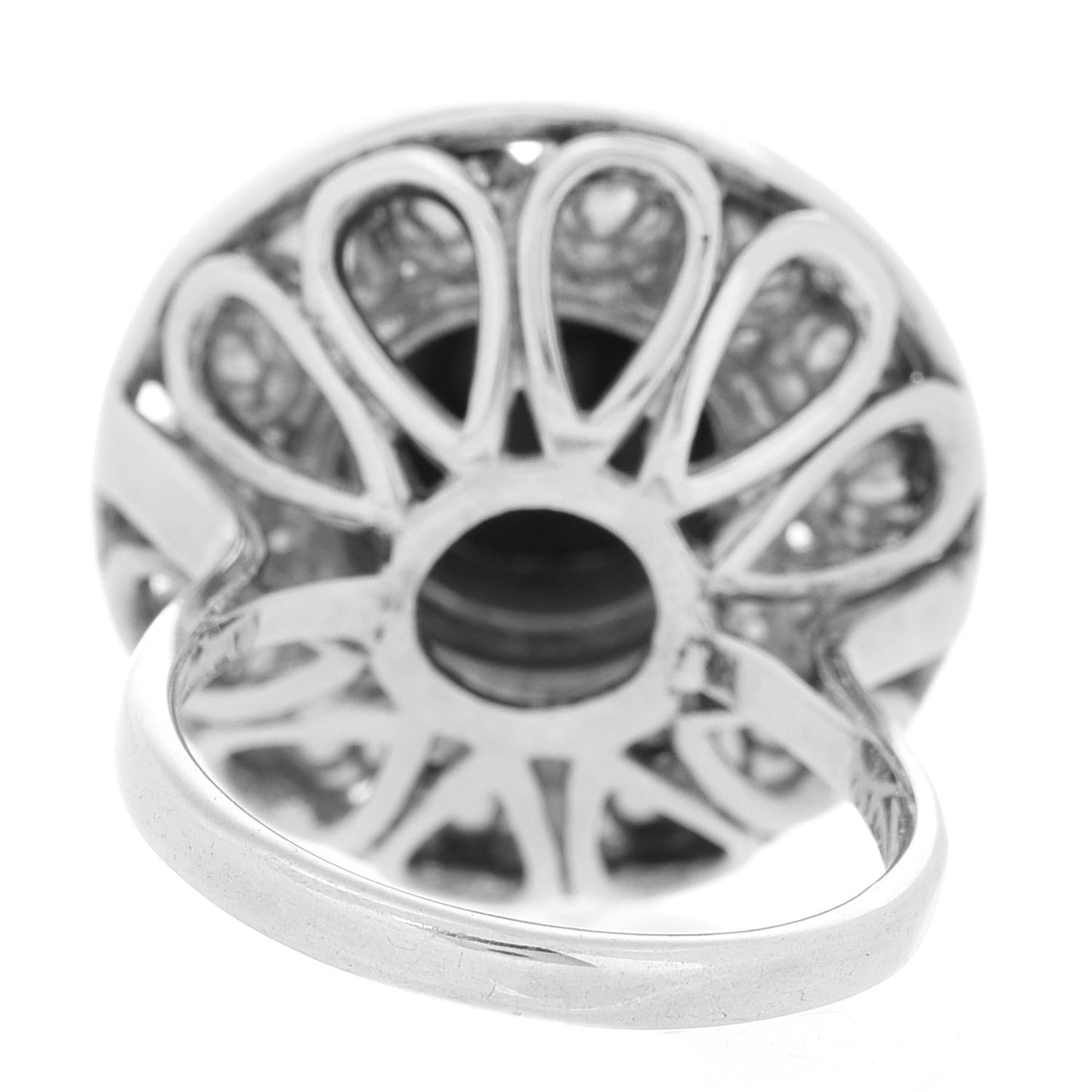 Sterling Silver Black Onyx Freshwater Pearl Ziegfeld Ring 49 5